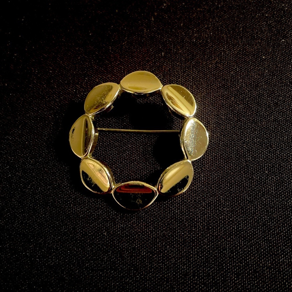 Silver Monet brooch